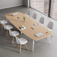 Ensemble de table et de chaises de conférence pour mobilier de bureau, taille compacte pour les opérateurs d'espaces de coworking