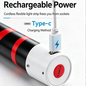 Lampe <span class=keywords><strong>de</strong></span> <span class=keywords><strong>travail</strong></span> LED flexible 2026, nouvelle lampe torche LED pliable <span class=keywords><strong>de</strong></span> 1800 mAh, bâton lumineux rechargeable flexible <span class=keywords><strong>de</strong></span> 27 pouces pour la réparation automobile et les espaces étroits - Product Image 4