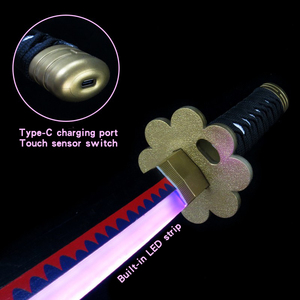 <span class=keywords><strong>Arma</strong></span> japonesa de anime de una pieza, edición infantil, regalo para niños, luz LED, Katana samurái japonesa 29,92 pulgadas/76CM - Product Image 3