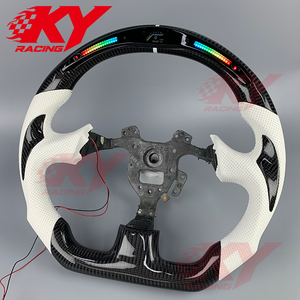 Accesorios para Automóviles Honda S2000 AP1 S2K AP2 Acura RSX, Volante Deportivo de Fibra de Carbono Personalizado con Cuero Genuino y Luces LED - Product Image 3