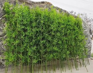 Albero di bambù artificiale verde di diverse dimensioni all'ingrosso, pianta finta da 3 m con foglie di bambù per decorazioni di recinzioni esterne - Product Image 5