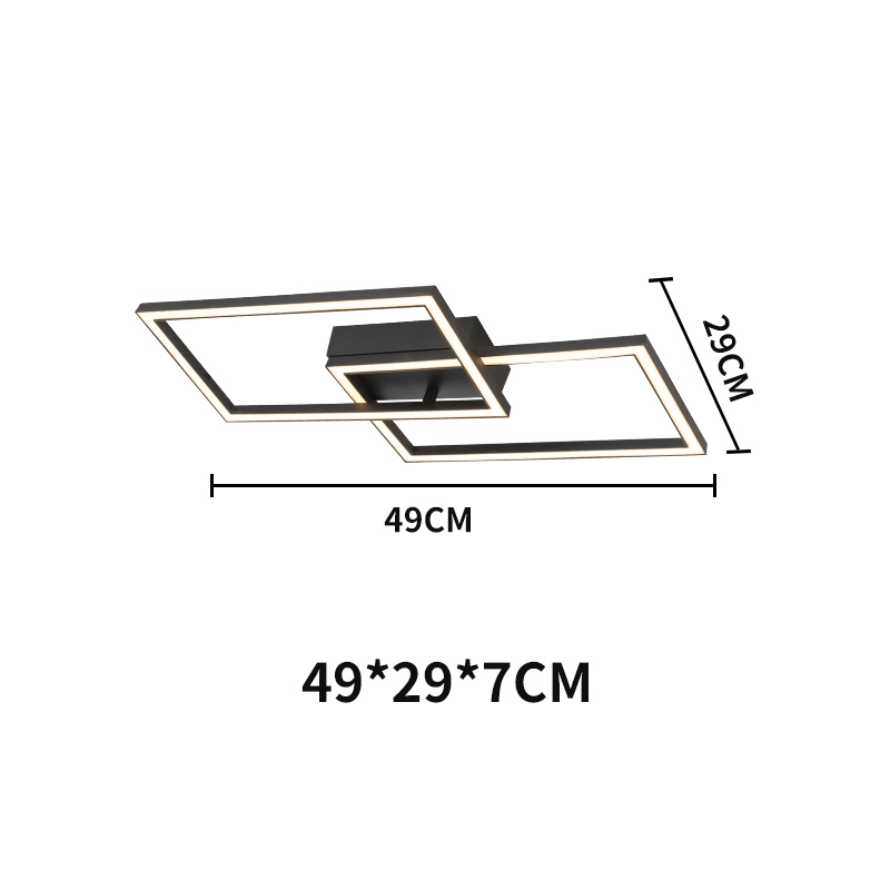 Modern Style Plastic Surface Mounted Ceiling Lamp with LED Warm Light for Bedroom Indoor Decor