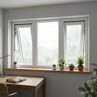 Fenêtre à battant en alliage d'aluminium à bas prix pour commande en gros, avec verre trempé pour usage extérieur en salle de bain, isolation thermique, design moderne
