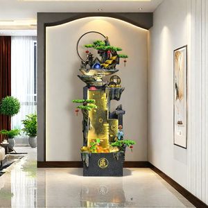 Fontaine de rocher décorative d'intérieur de style chinois avec circulation d'eau, aquarium et lumières pour la maison, le bureau et le Feng Shui - Product Image 4
