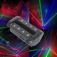 Barre de lumière laser mobile à 8 faisceaux RGB, lumière laser araignée, éclairage de scène DMX512, lumière de discothèque pour DJ, discothèque, mariage, événements