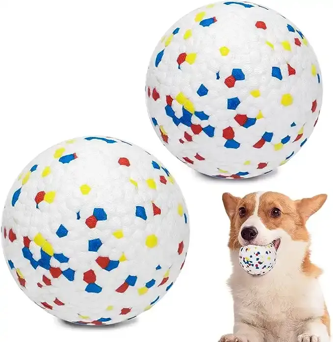 Custom Bite Resistant Anxiety Relieve Interactive Pet Fetch Toy Dog Treat Ball E-TPU Teeth Cleaning Chew Toys For Dog Play Fun