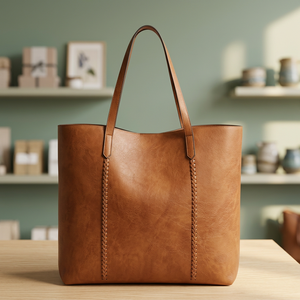 Pochette de luxe en cuir véritable pour femme, fermeture éclair, imperméable, légère, antivol, grande capacité, portable - Product Image 6