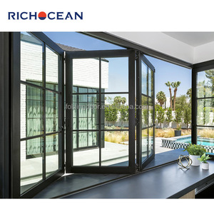 Ventana Plegable Moderna RICHOCEAN con Doble Vidrio Templado y Mosquitera, Ventanas Bi-Plegables Económicas - Product Image 6