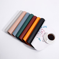 Décor de Table lavable gouttelette irrégulière Faux cuir chargeur napperons résistant à la chaleur vinyle PVC assiettes tapis