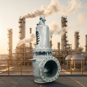 Vanne de sécurité à ressort pleine passée DN400 haute température WCB 425 ° Vanne de sécurité à vapeur pour raffinerie de pétrole, pour applications <span class=keywords><strong>radiateur</strong></span> - Product Image 1