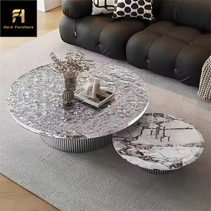 Italiaanse design salontafel, Scandinavisch minimalisme, ronde, in elkaar te schuiven, multifunctionele salontafel voor de woonkamer - Product Image 4