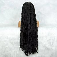 LINDAL Full Lace Tressé Perruques Synthétiques Lace Front Perruques Tresse Africaine avec Cheveux de Bébé Tresses Papillon Dreadlocks Perruques