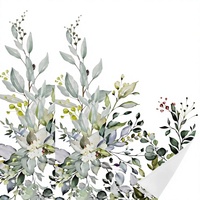 Wholesale Eucalyptus Botanical Print Hand Towel 2-Pack Ready Stock Watercolor Microfiber Quick Dry Kitchen Towel