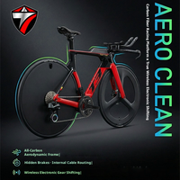 Vélo de triathlon en carbone 24 vitesses avec groupe électronique R7100, changement de vitesse de précision, roues fermées aérodynamiques, vélo de route