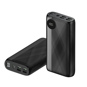 強力なLEDライト付き大容量<span class=keywords><strong>Lipo</strong></span>バッテリースリムパワーバンク30000mahパワーバンクポータブル充電器 - Product Image 1