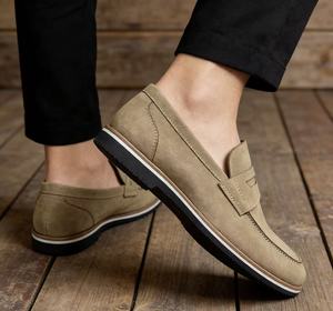 Nuove <span class=keywords><strong>Scarpe</strong></span> da Uomo alla Moda, Mocassini <span class=keywords><strong>in</strong></span> Pelle, <span class=keywords><strong>Scarpe</strong></span> Slip-on <span class=keywords><strong>in</strong></span> Pelle Scamosciata - Product Image 4