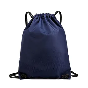 Hot selling solid color beat waterproof drawstring backpack bag custom terylene bag for traveling