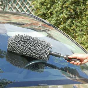 Plumeau de voiture en microfibre super douce HC haute efficacité avec brosse à manche extensible pour le nettoyage extérieur des écrous de roue/jantes/moteurs - Product Image 5