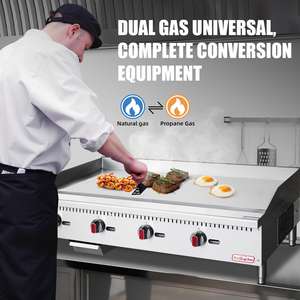 High Cost-performance Ratio 48" Commercial <b>Gas</b> <b>Griddle</b> Top Stainless Steel Grill NG/Propane Certified for Kitchen Equipment - Product Image 3