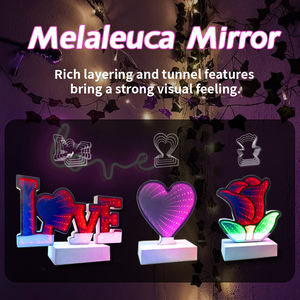 Sevgililer günü pembe kalp ayna lambası doldurma trend sevgililer Deco ışıkları - Product Image 3