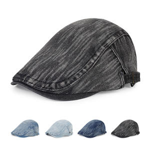 Nouveau Denim Béret Gavroche Casquette À Bord Court Britannique Rétro Béret Printemps Et Automne Chapeaux Pour Hommes Et Femmes - Product Image 2