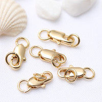 Offres Spéciales – Fermoirs Mousquetons Plaqué Or 18K, Connecteurs en Cuivre, Anneaux Ouverts pour la Fabrication de Colliers, Bracelets et Chaînes de Bijoux
