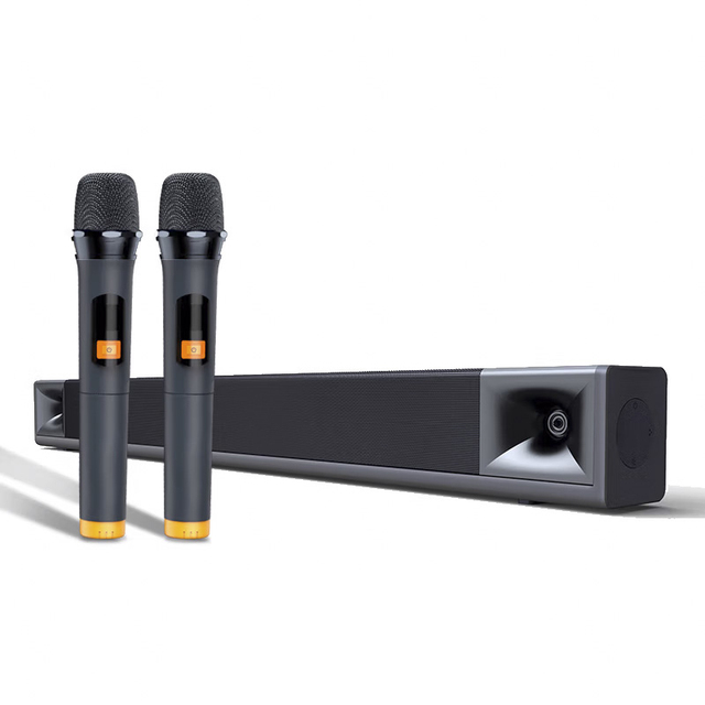 2.0ch Bluetooth indoor home theater speaker, equipped with an independent external subwoofer and wireless microphone