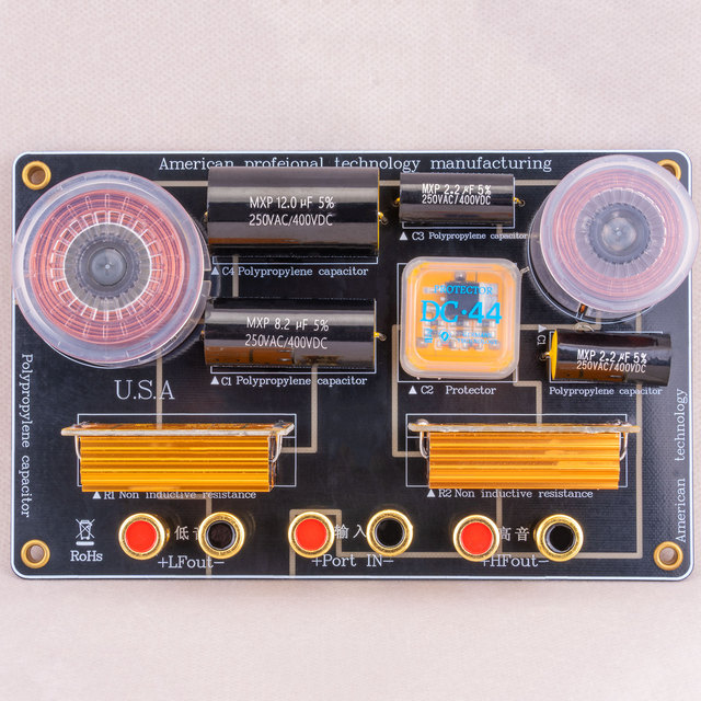 KV3 Crossover Network 2 Way Speaker Audio 10-12inch 600W Frequency Divider Treble/Bass Crossover 2 Way for Speakers Accessories