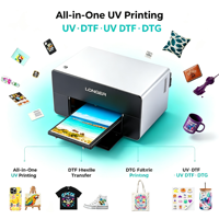 Imprimante UV double tête EPrint plus longue portée, nouvelle machine d'impression 3D texturelle entièrement automatique à 12 canaux d'encre pour textiles et carton