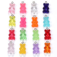 Pendentif Oursons Gommeux en Résine, Breloques Bonbons Colorées, Porte-clés Dessins Animés, Breloques de Collier, Accessoires Mignons pour Bracelets pour Enfants, Artisanat DIY