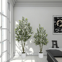 OH ARTS Bonsai Arbre d'olivier artificiel d'extérieur, mini et grand, amovible et pliable, en stock