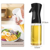 Botella de Spray para Aceite de Cocina, Recipiente de Vidrio a Prueba de Fugas para Salsa de Soya, Vinagre, Condimento, Aceite Comestible - Tanque de Aceite para Cocina