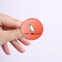 Spedizione Diretta di Badge Rotondi Personalizzati Stampati, Spille Personalizzate con Cartoni Animati, Citazioni Ispiratrici, Figure di Animali e Piante