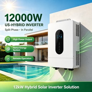 Onduleur hybride 12000W US 120V 240V 60Hz 48V, système <span class=keywords><strong>solaire</strong></span> hors réseau et connecté au réseau pour toute la maison, avec double MPPT et phase divisée 240V - Product Image 1
