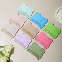 Peine de bebé en forma de oso Unisex, peine de plástico para recién nacido, peine de extracción para lavar y quitar el cabello, tapa de cuna