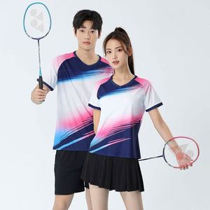 Vibrant Prints Latest <b>Badminton</b> Jersey Short Sleeve Unisex Custom Sublimation Breathable Quick Dry 100% Polyester Athletic - Product Image 3