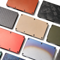 Porte-cartes minimaliste de nouvelle conception pour homme, avec bande élastique noire, pince à billets, facile à transporter, portefeuille RFID en aluminium, porte-badge d'identité