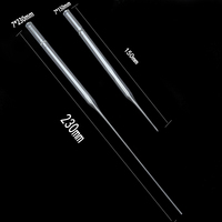 Pipette Pasteur en verre de 150 mm, compte-gouttes Pasteur de 230 mm, peut être équipée d'une tête en plastique, tube d'échantillonnage, pipette de laboratoire