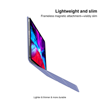Étui magnétique léger et fin à trois volets pour iPad Pro Air, fixation sans cadre, housse de protection avec attache pour stylet