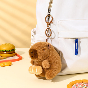 Lindo Llavero de Peluche de Capibara, Adorno Suave para Bolsos con Colgante de Pan, Regalo Kawaii para Niñas - Product Image 3