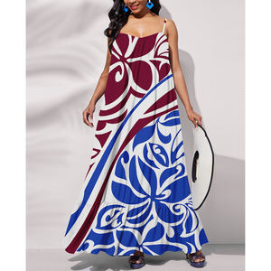 <span class=keywords><strong>Robe</strong></span> de plage à imprimé floral tropical hawaïen, ample, de <span class=keywords><strong>grande</strong></span> <span class=keywords><strong>taille</strong></span>, motif tribal, tenue de soleil décontractée, nouvelle collection - Product Image 1