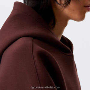 Bulk Custom Alta Qualidade Algodão Poliéster Mistura Gota Ombro Com Capuz Top <span class=keywords><strong>Pullover</strong></span> Oversized Grossa Boxy Men's Scubas Hoodie - Product Image 4