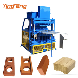 Machine à fabriquer des blocs en interverrouillage Qt4-35 Yingfeng, ligne de production automatique de briques en argile avec boîte de vitesses à pression hydraulique et roulement - Product Image 3