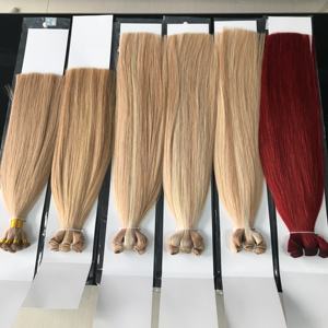 Extensiones de Cabello Humano Europeo Eslavo con Trama a Máquina # Paquetes de cabello virgen rubio claro decolorado 60/60a/613 con trama invisible para mujeres blancas - Product Image 6