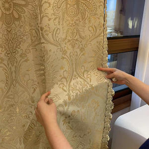 Rideau en jacquard romantique français de 1100 g, <span class=keywords><strong>tissu</strong></span> de luxe léger pour la maison, rideau épais pour salon, chambre à coucher - Product Image 5