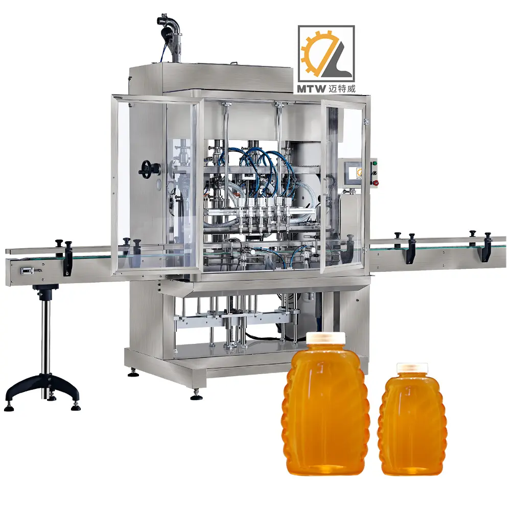 MTW custom head piston pneumatic fully automatic cream paste jar honey filling machine