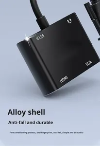 Convertisseur VGA tout-en-un vers HDTV VGA et son avec alimentation pour ordinateur de bureau vers moniteur TV projecteur sur les marchés indien et africain - Product Image 4