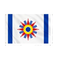 Drapeau Chaldéen Personnalisé 3x5 pieds en Polyester, Vente en Gros Usine, Bannière Culturelle avec Œillets pour Extérieur