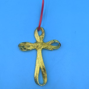 Pendentif en alliage en forme de croix, ornement d'arbre de Noël, cadeau artisanal suspendu, décoration intérieure et extérieure - Product Image 3