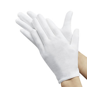 Gants en coton blanc bon marché pour mains sèches gants de service en tissu pour l'eczéma bijoux hydratants argent inspection de costumes d'archives - Product Image 1